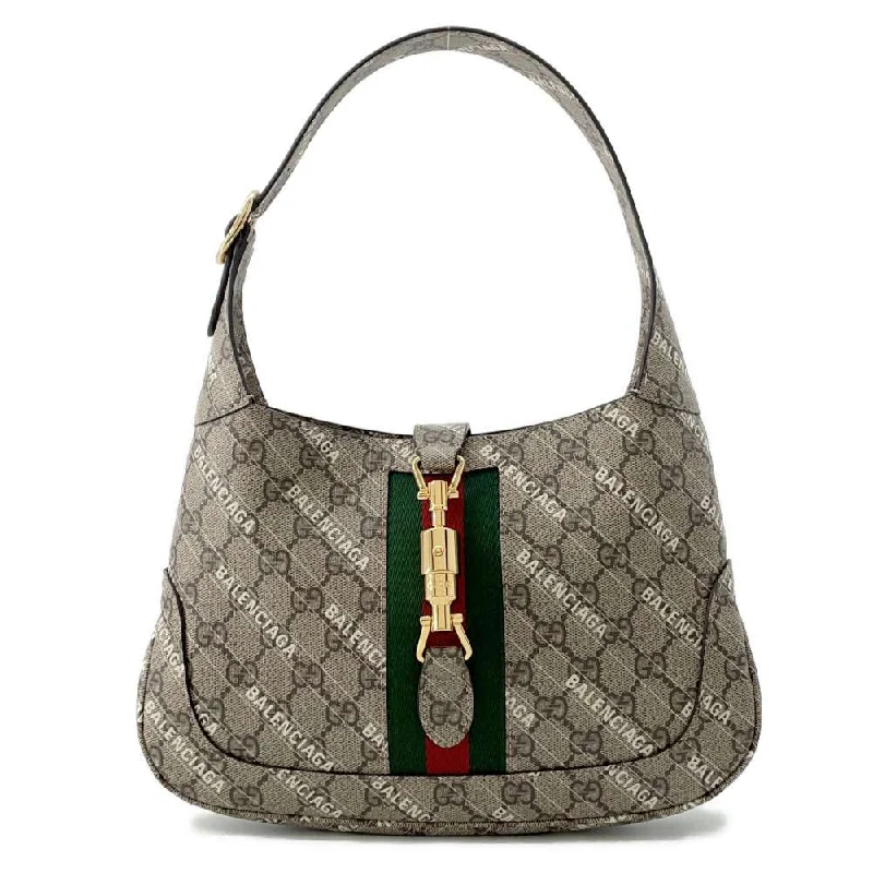 GUCCI Hacker Project Jackie 1961 Shoulder Bag Beige 636706 GG SupremeCanvas