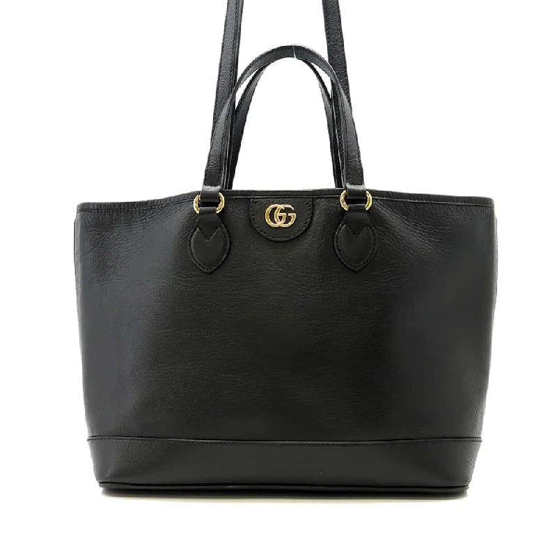 GUCCI Tote Bag Black 765043 Leather Size Small