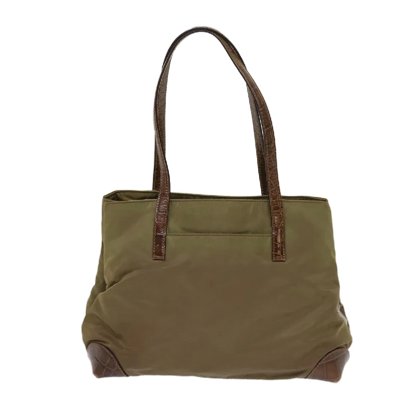 PRADA Shoulder Bag Nylon Khaki  63816