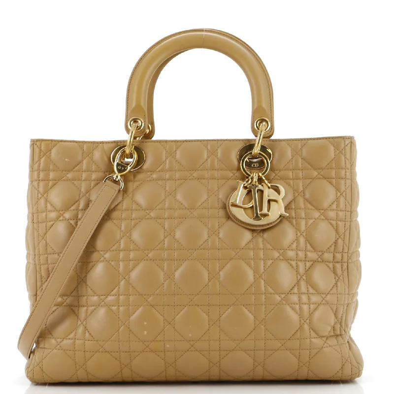 Lady Dior Bag Cannage Quilt Lambskin Large