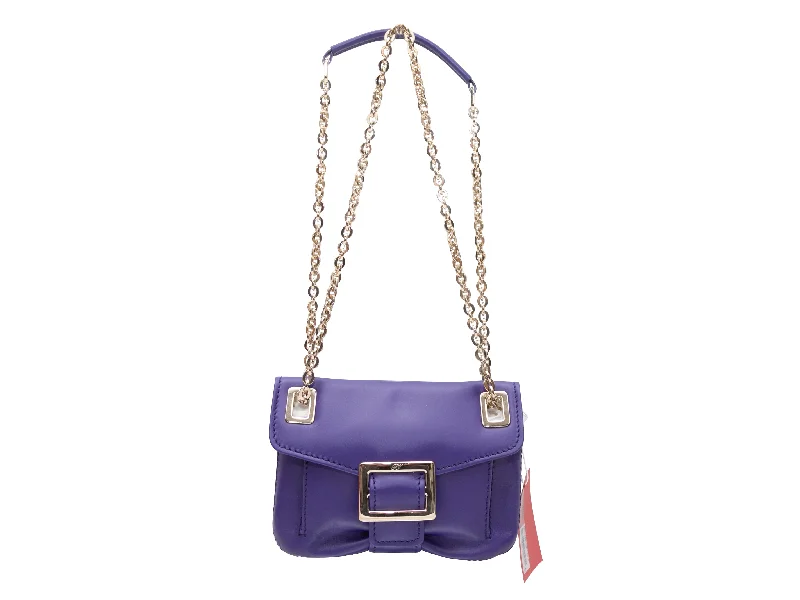 Purple Roger Vivier Metro Micro Crossbody Bag