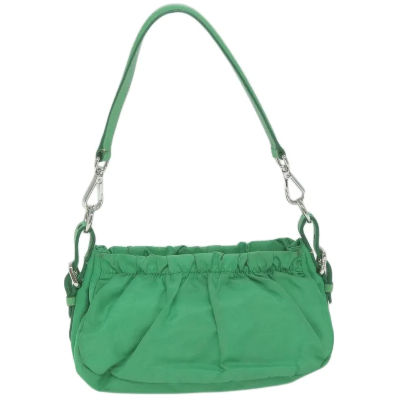 PRADA Shoulder Bag Nylon Green  66427