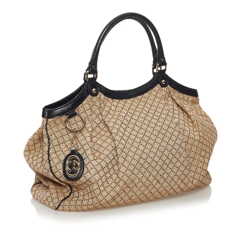 Gucci Diamante Sukey Canvas Tote Bag (33672)