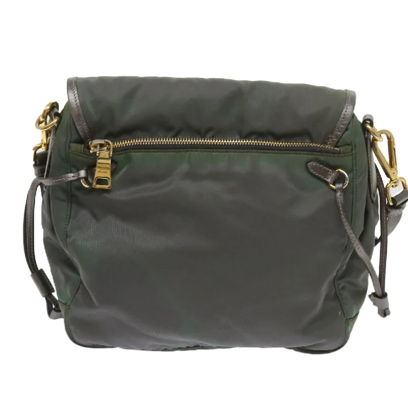 PRADA Shoulder Bag Nylon Khaki  65578