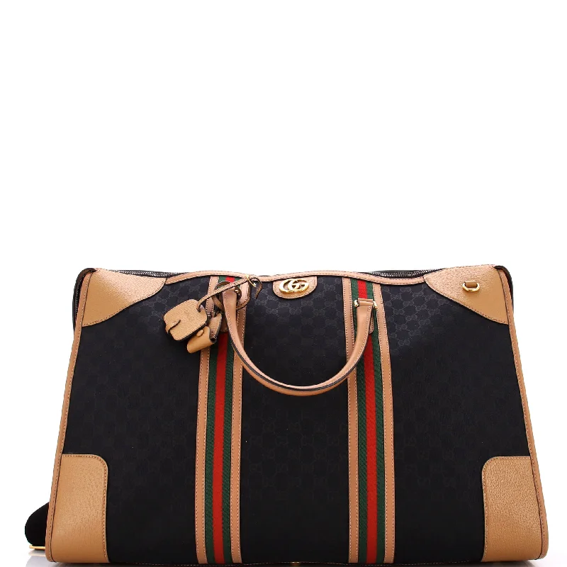 Bauletto Duffle Bag GG Canvas with Leather XL