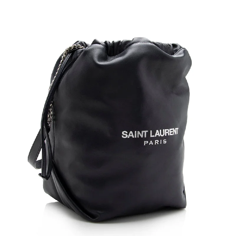 Saint Laurent Leather Teddy Bucket Bag 15588