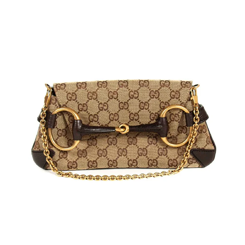 Gucci GG Canvas Horsebit Clutch