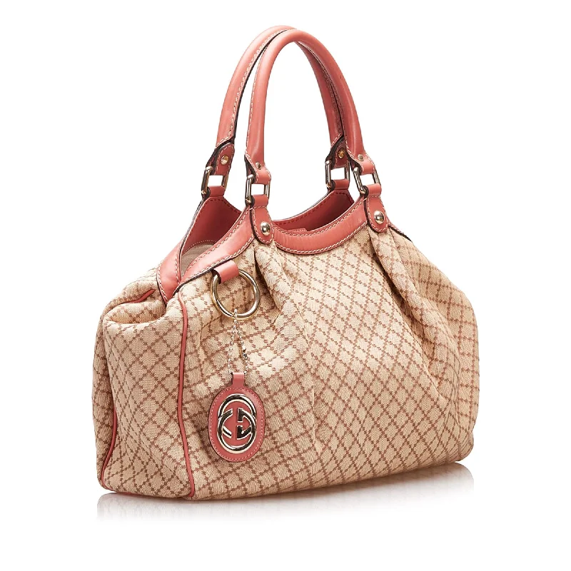 Gucci Diamante Sukey Canvas Tote Bag (35532)