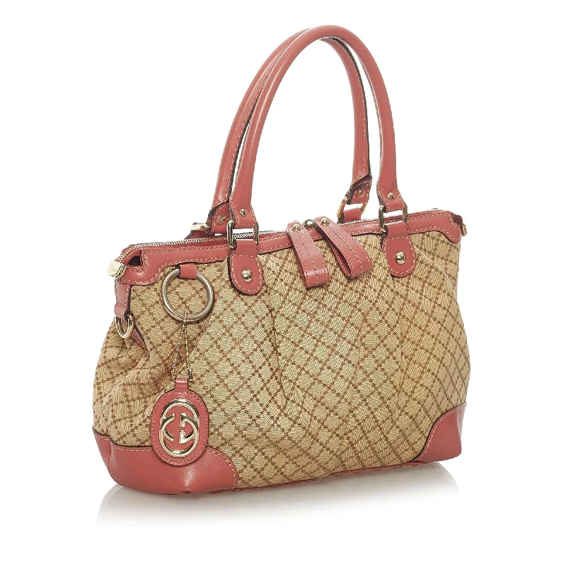 Gucci Diamante Sukey Canvas Satchel (29040)