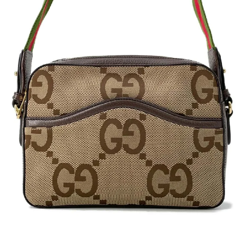 GUCCI jumbo GG messenger bag Beige 675891 Canvas Leather