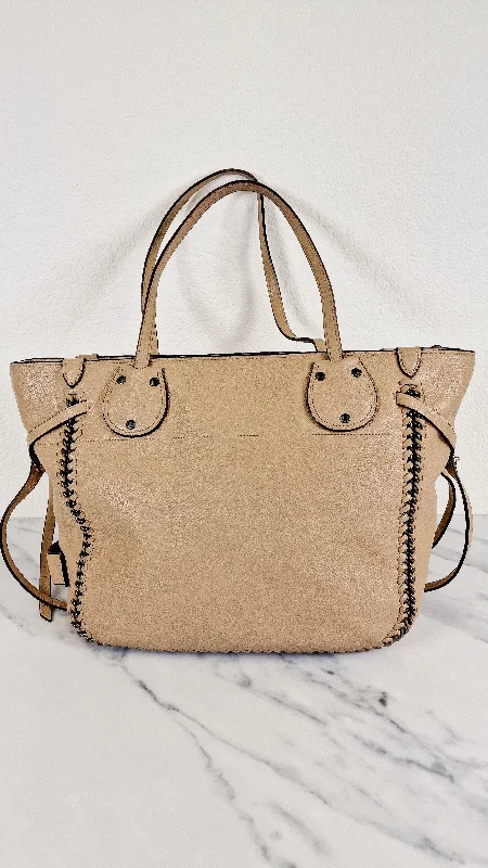 Coach Tatum Tote with Whiplash Chain Detail in Beechwood Beige Nude - Handbag Shoulder Bag - Coach 34398