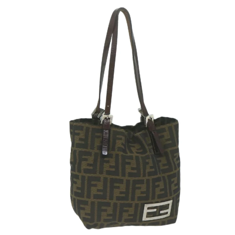 FENDI Zucca Canvas Hand Bag Black Brown  ep3201