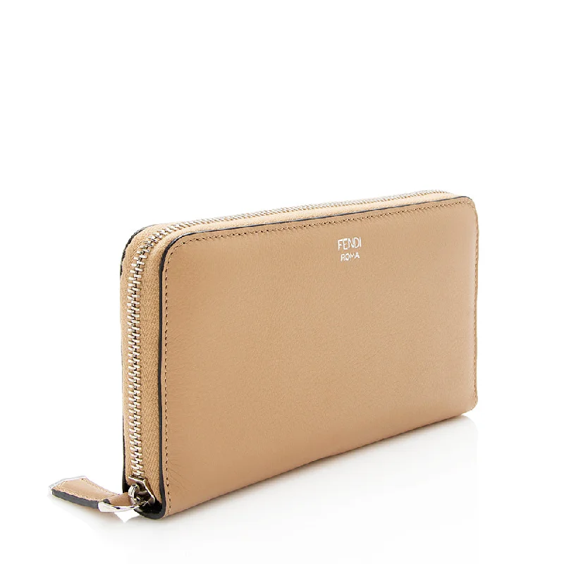 Fendi Leather Zip Around Wallet (SHF-12618)