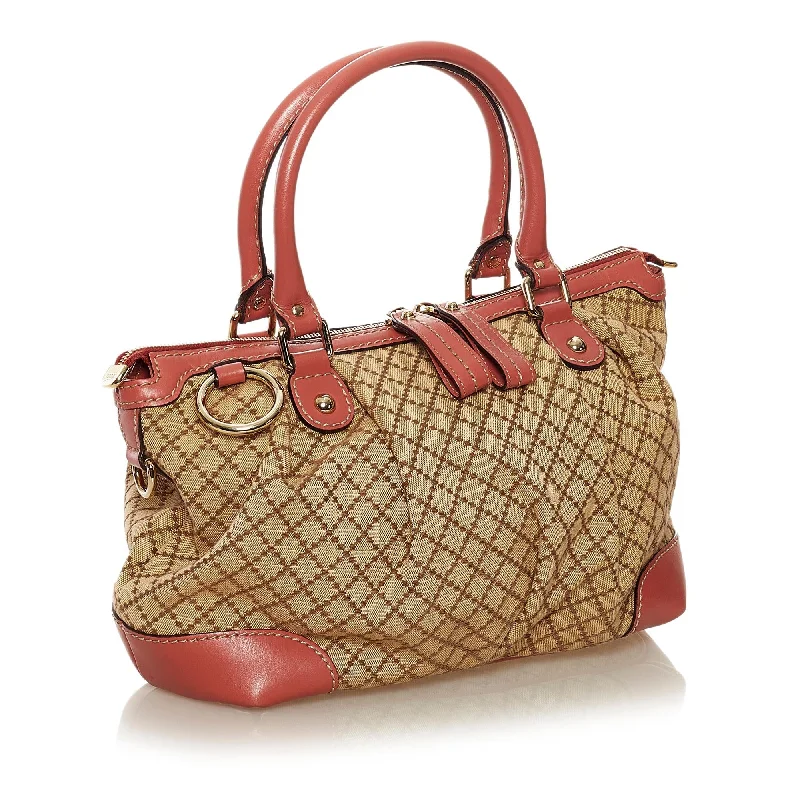 Gucci Diamante Sukey Canvas Satchel (34461)