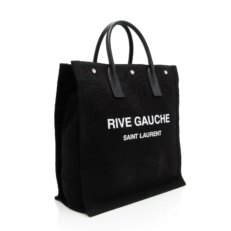 Saint Laurent Linen Calfskin Rive Gauche N/S Tote 6o3kwA