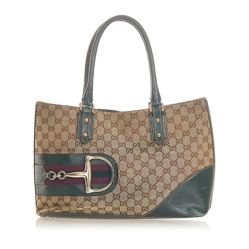 Gucci GG Canvas Hasler Tote Bag (SHG-19679)