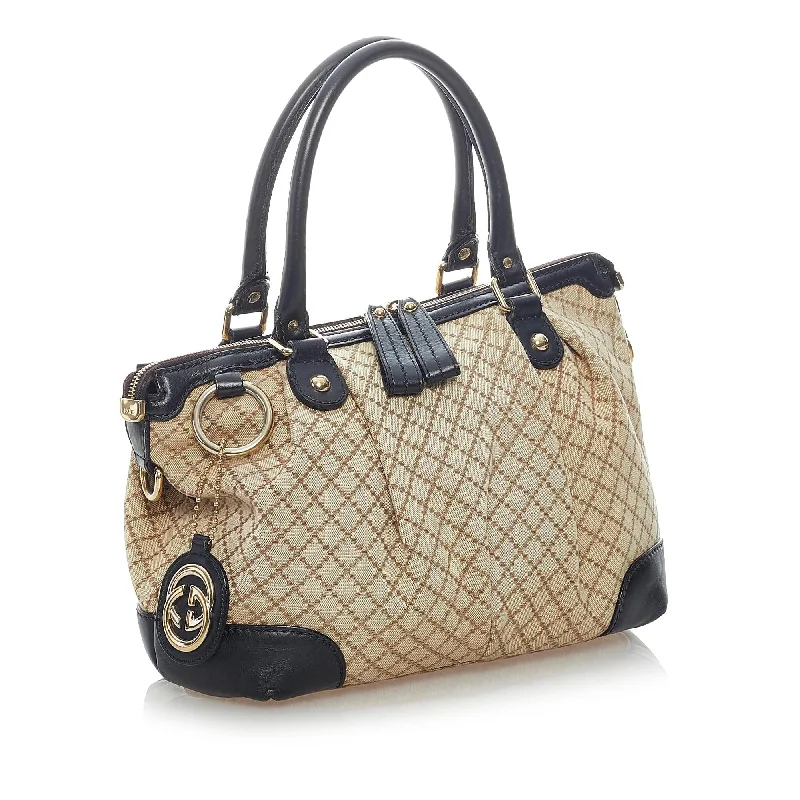 Gucci Diamante Sukey Canvas Satchel (33361)