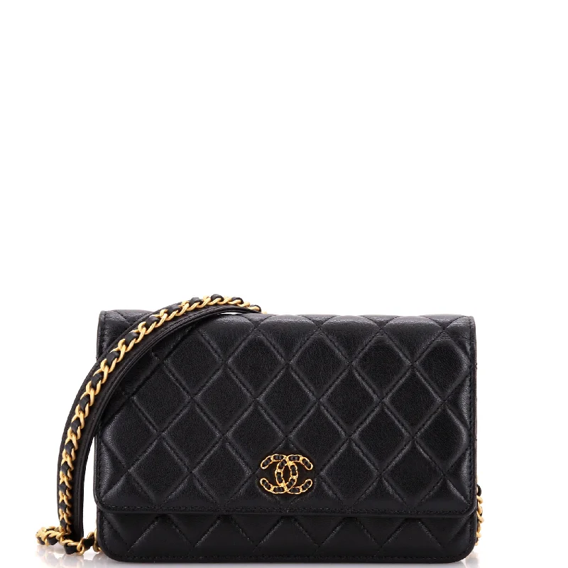 Chain Infinity Wallet on Chain Quilted Lambskin