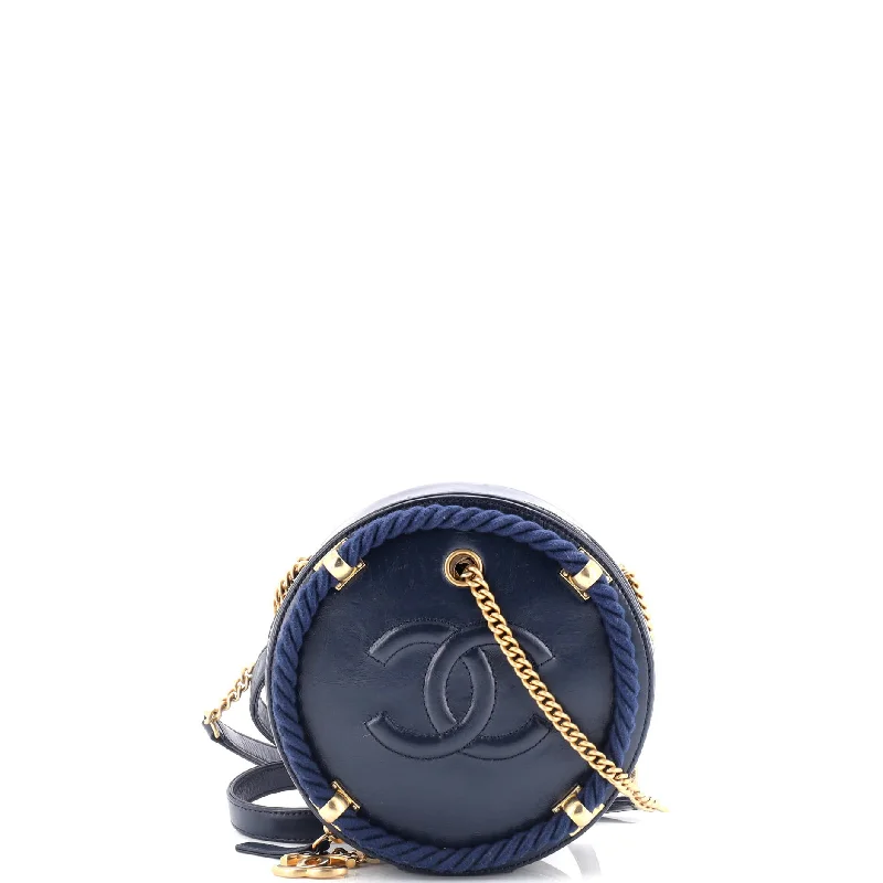 En Vogue Round Bag Crumpled Calfskin Small