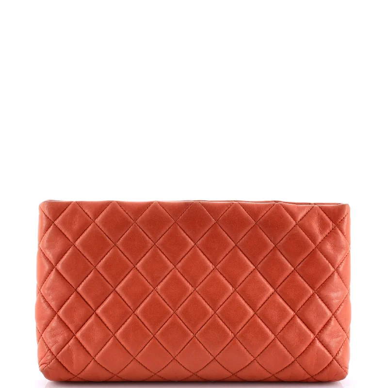 Square Timeless Clutch Quilted Lambskin