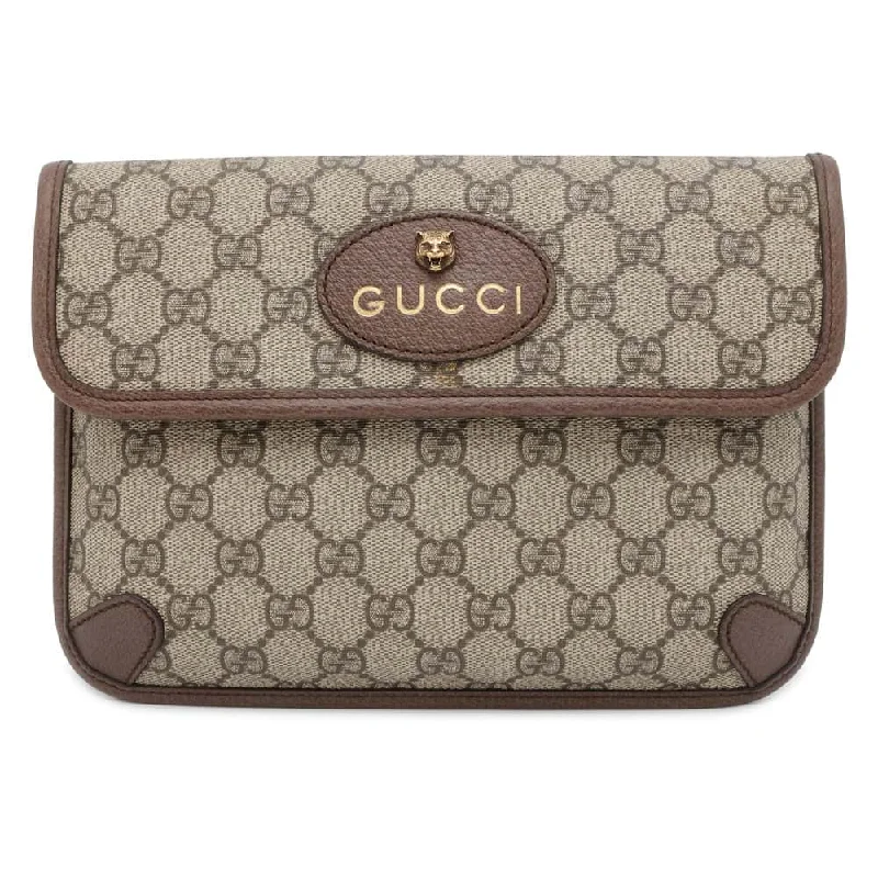 GUCCI Neo Vintage GG Supreme Belt Bag Beige 493930 PVC Leather