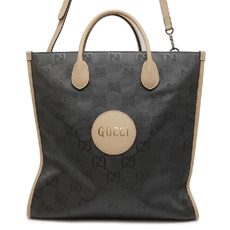 GUCCI Off the Grid Tote Bag Beige/Gray 630355 Nylon Leather