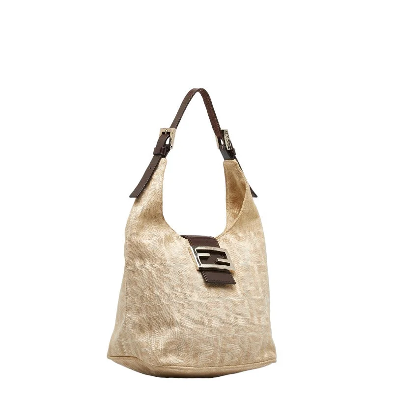 FENDI FENDI ZUCKA 26686 Handbag Canvas/Laser Beige Ladies