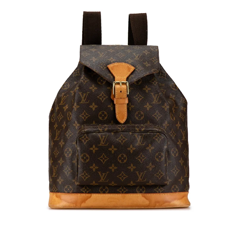 Brown Louis Vuitton Monogram Montsouris GM Backpack