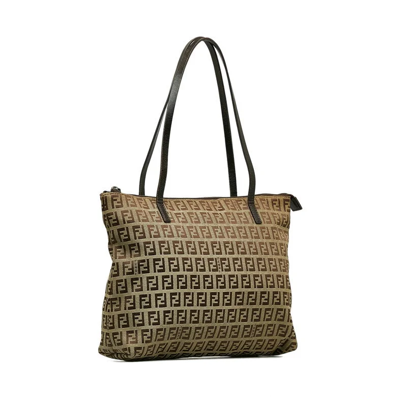 Fendi Zucchino Handbag Beige