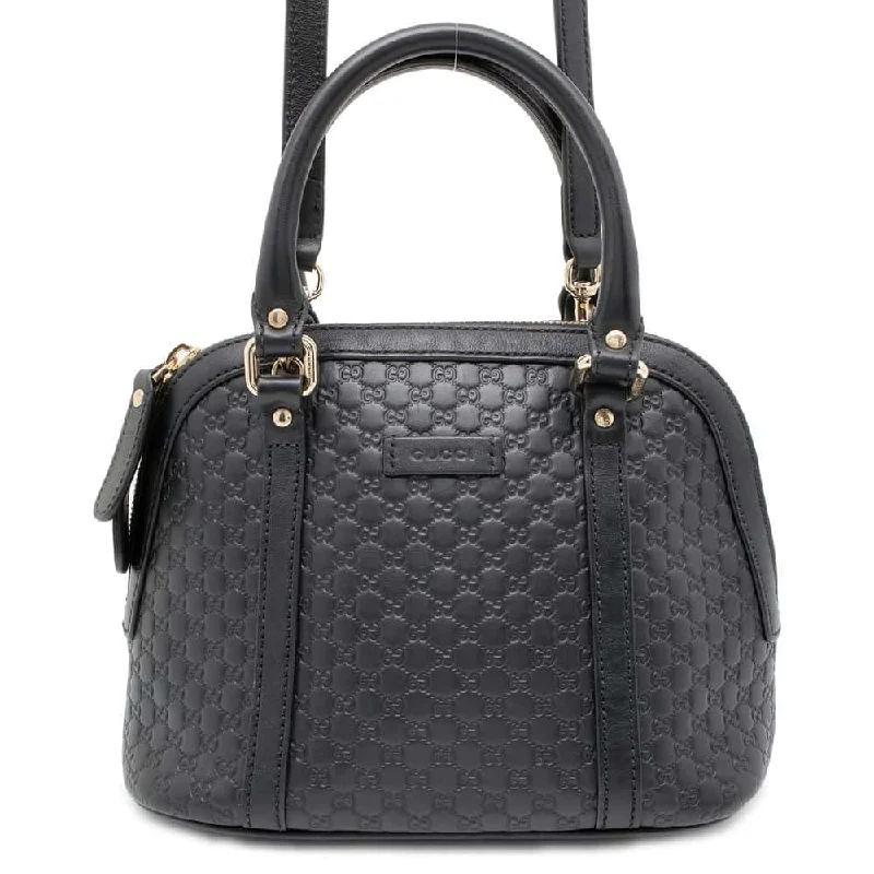 GUCCI Micro Gucci Shima Handbag Black 449654 Leather