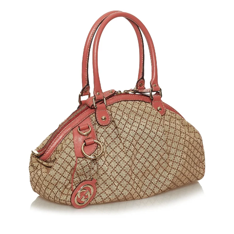 Gucci Diamante Sukey Canvas Handbag (28932)