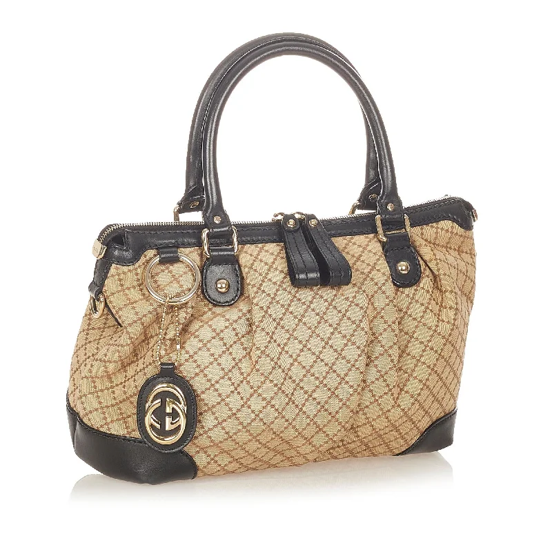 Gucci Diamante Sukey Canvas Satchel (24283)