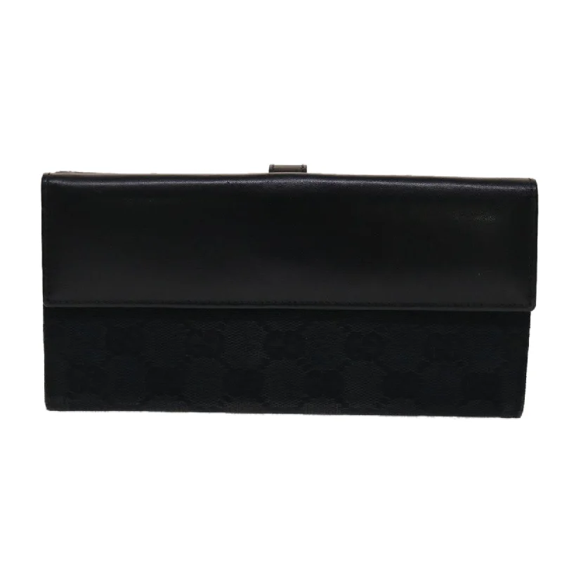 Gucci GG Canvas Jackie Long Wallet Leather Black  ep953