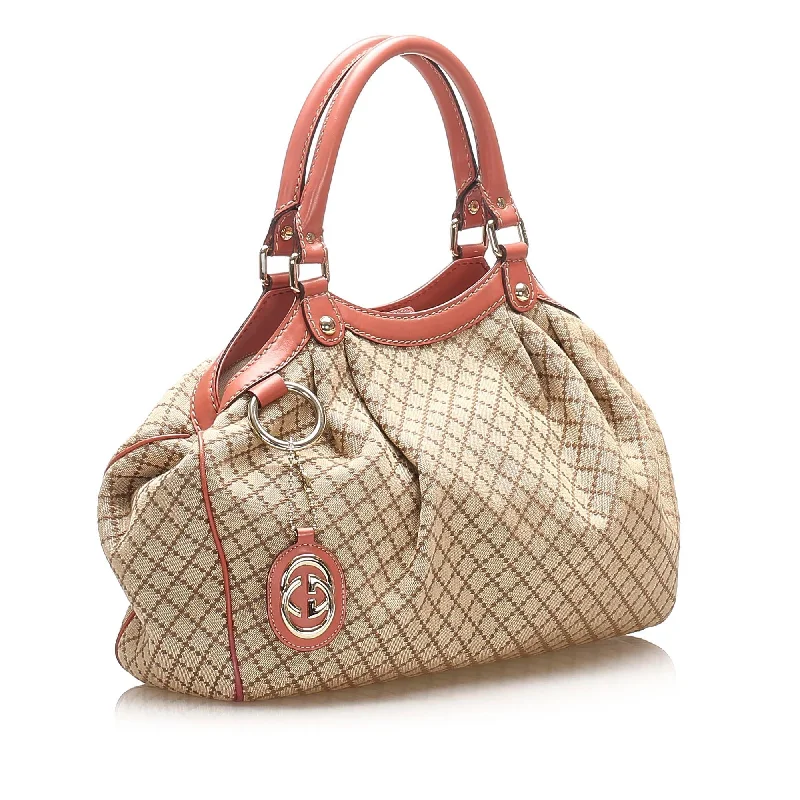 Gucci Diamante Sukey Canvas Tote Bag (15484)