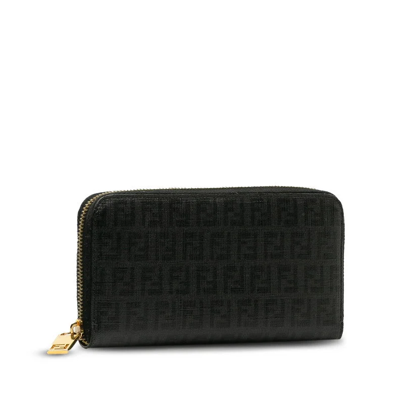 FENDI Long Wallet in Leather Black 8M0024 Ladies