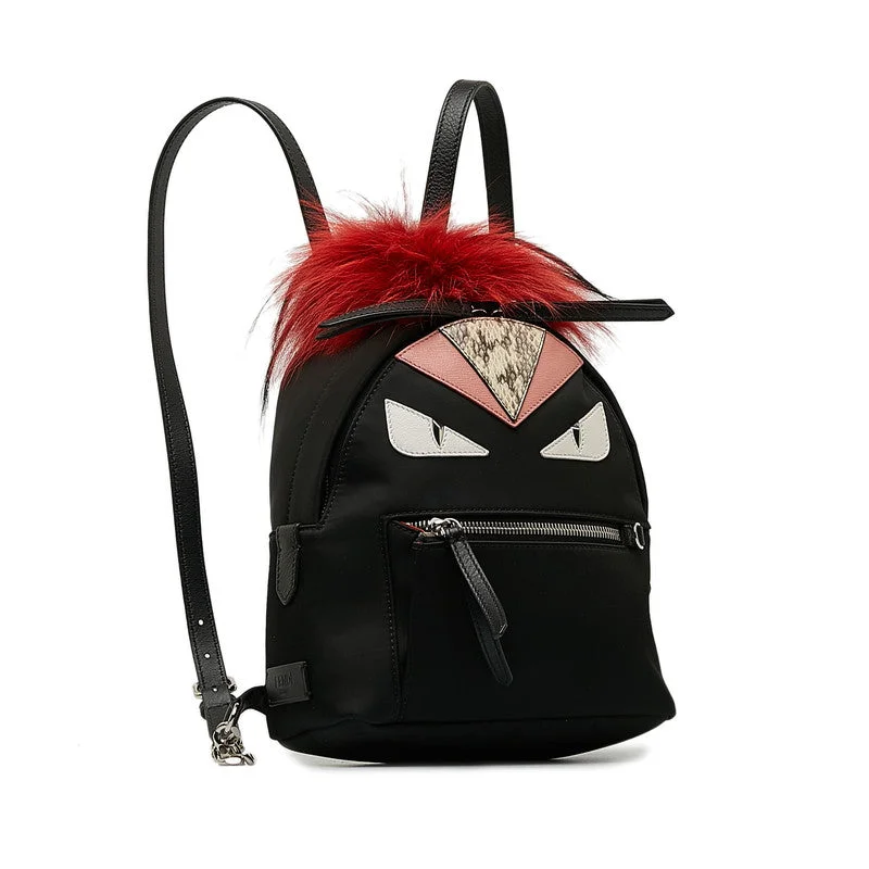 Fendi Rucksack 8B2038 Black Red Nylon Ladies Fendi