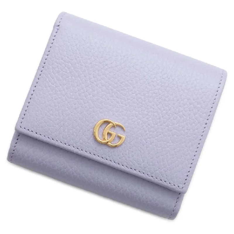 GUCCI Double G Medium Wallet lilac 598587 Leather