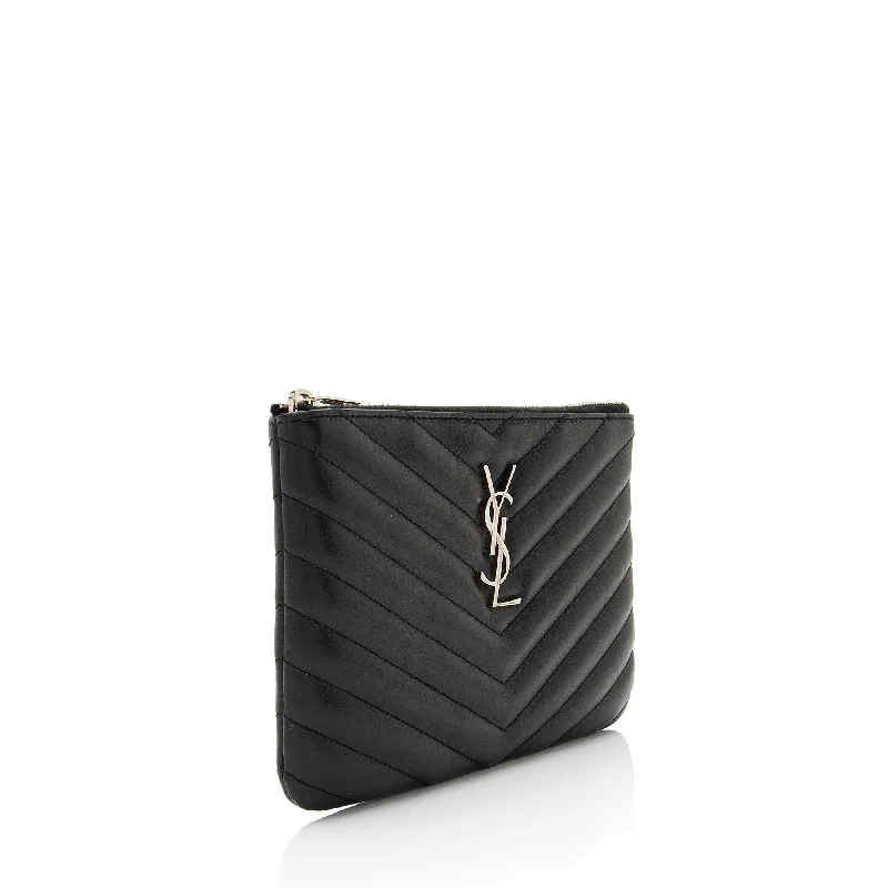 Saint Laurent Matelasse Calfskin Jolie Pouch Zo6uL5