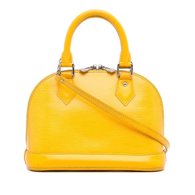 Yellow Louis Vuitton Epi Alma BB Satchel