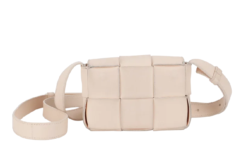 BOTTEGA VENETA CANDY CASSETTE CROSSBODY BAG MELON WASHED LAMBSKIN GOLD HARDWARE WITH DUST COVER AND BOX