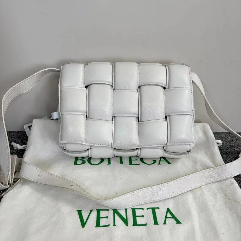 Bottega Veneta White Leather Cassette Bag