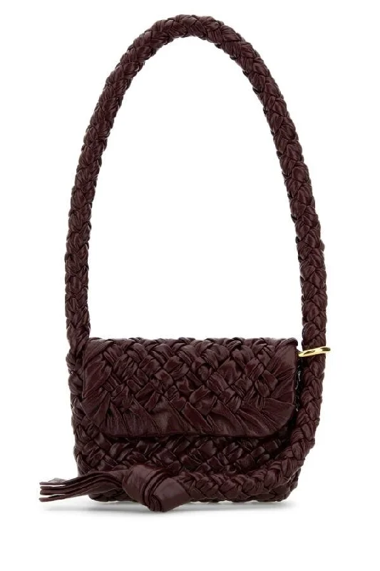 Bottega Veneta Women Burgundy Lather Small Kalimero Cittã  Crossbody Bag