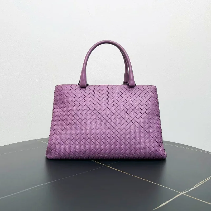 Bottega Veneta Purple Intrecciato Leather Tote Bag 35