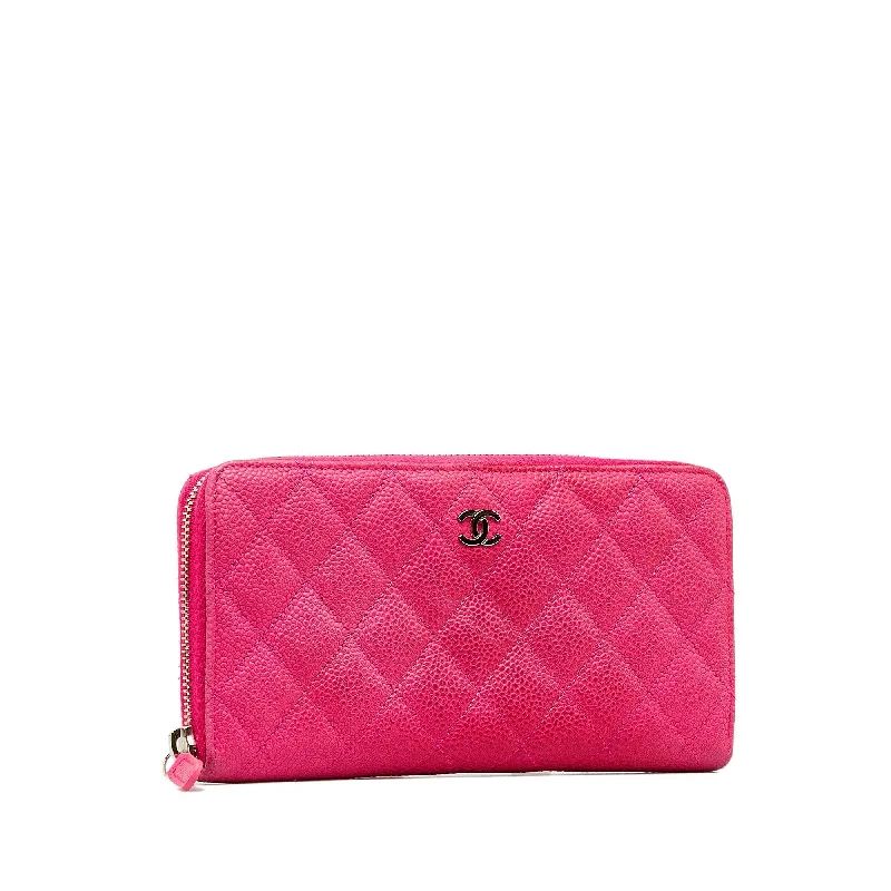 Chanel CC Caviar Zip Around Wallet (yPumV7)