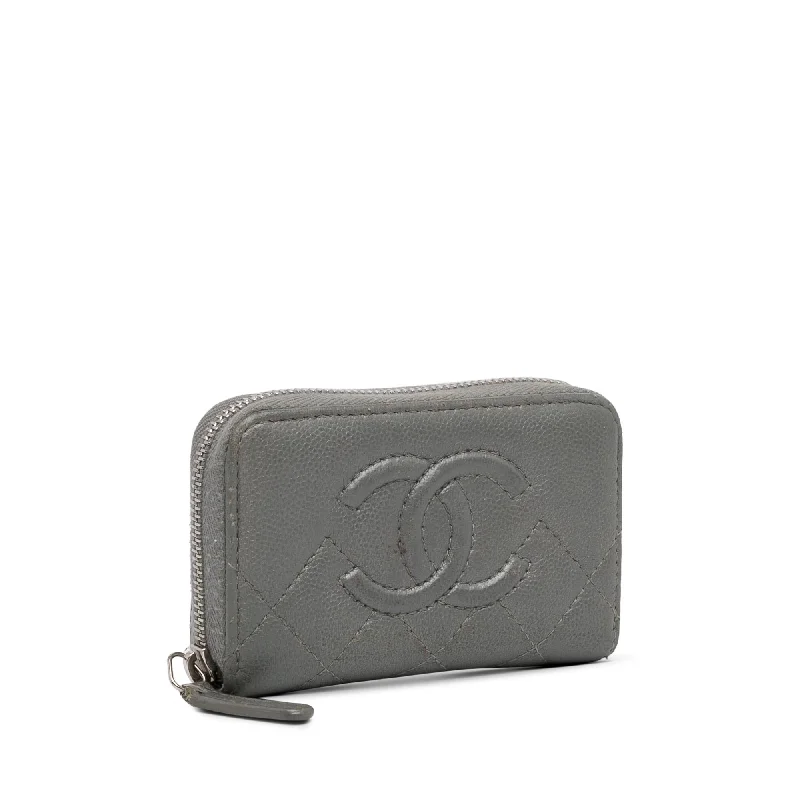 Chanel CC Caviar Zip Coin Pouch (ToTnzs)