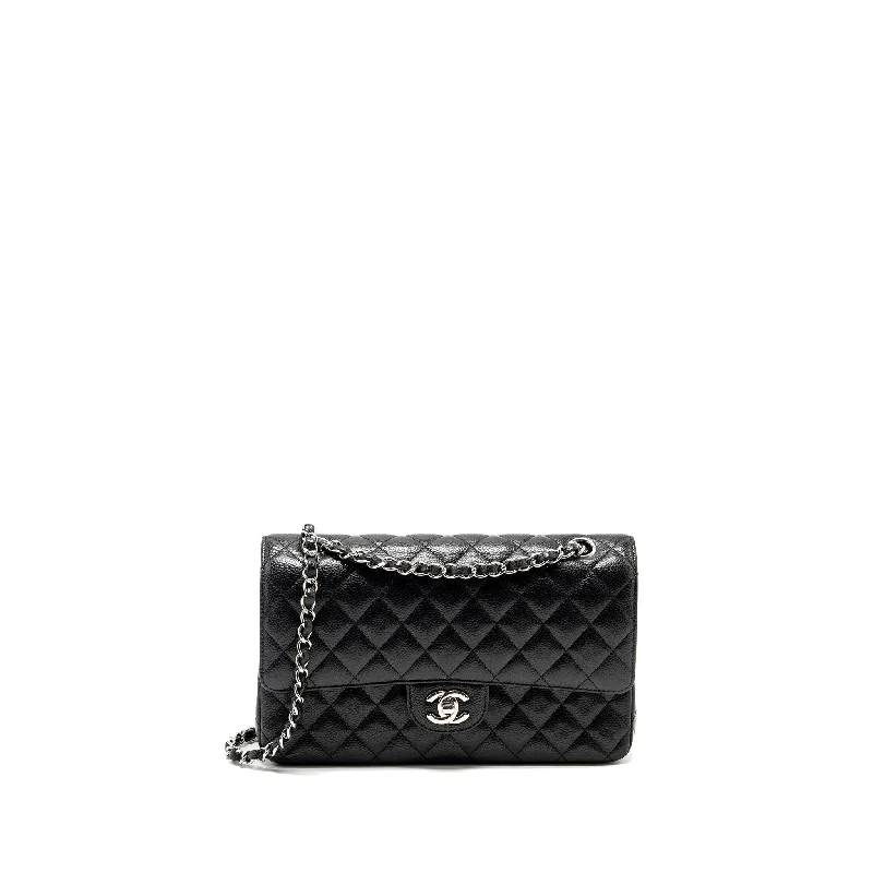 Chanel Medium Classic Double Flap Bag Caviar Black SHW (microchip)