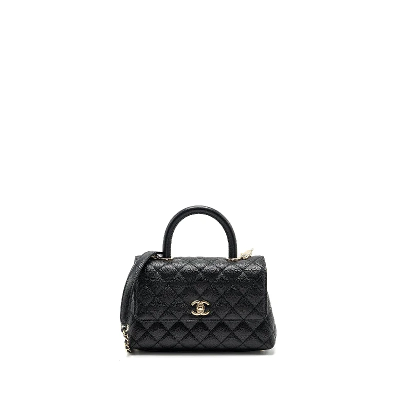 Chanel SMALL COCO HANDLE CAVIAR black LGHW (microchip)