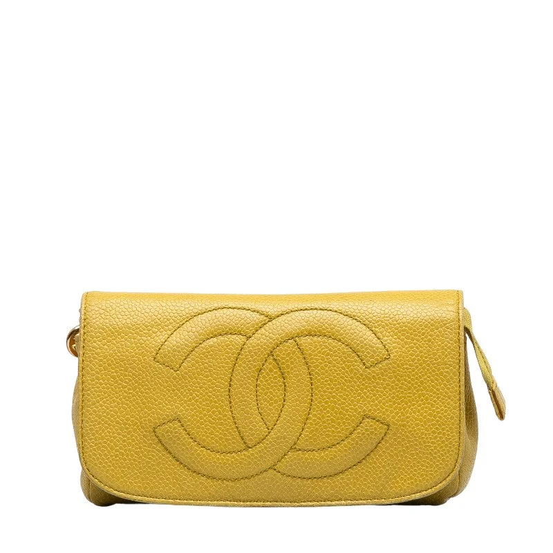 Chanel Cocomark Porch Yellow Caviar   Chanel