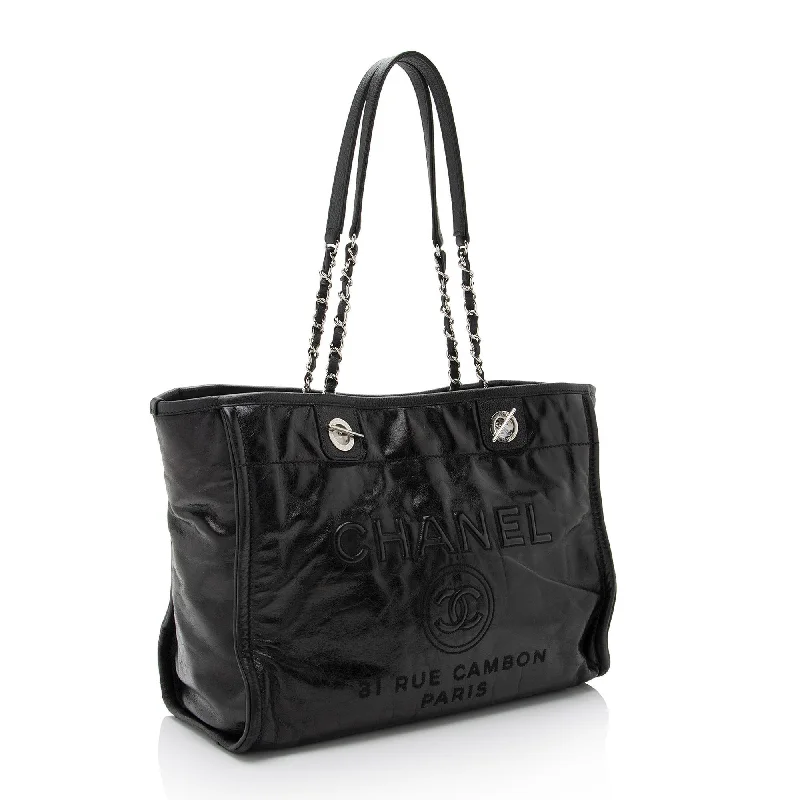 Chanel Glazed Calfskin Deauville Small Tote (Eal7br)